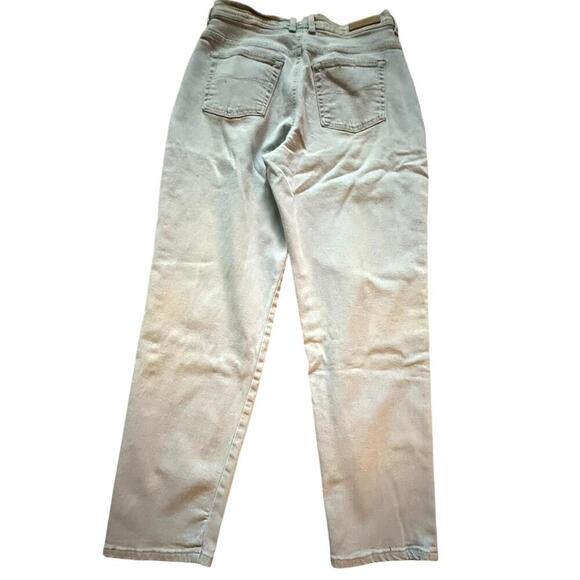 Vintage Gloria Vanderbilt Light Wash Stretch Jeans Swan Logo Size 12 Short - Picture 1 of 6